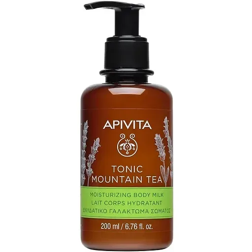 Молочко для тіла Apivita Tonic Mountain Tea Зволожуюче, з гірським чаєм, 200 мл