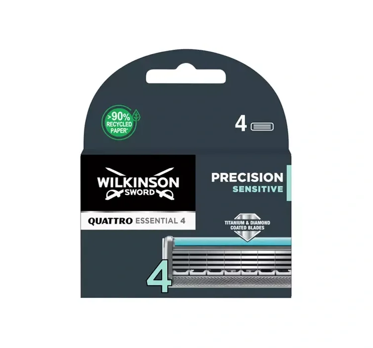 WILKINSON QUATTRO TITANIUM SENSITIVE КАРТРИДЖІ ДЛЯ СТАНКА ДЛЯ ГОЛІННЯ ДЛЯ ЧОЛОВІКІВ 4 ШТУКИ