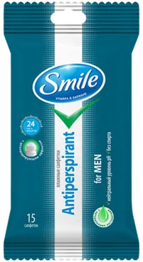 Вологі серветки для чоловіків Smile Antibacterial