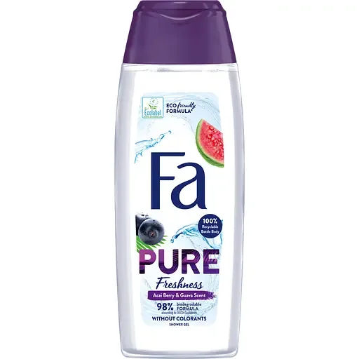 Гель для душу та ванної Fa Pure Freshness Ягоди Асаї та Гуава, 250 мл