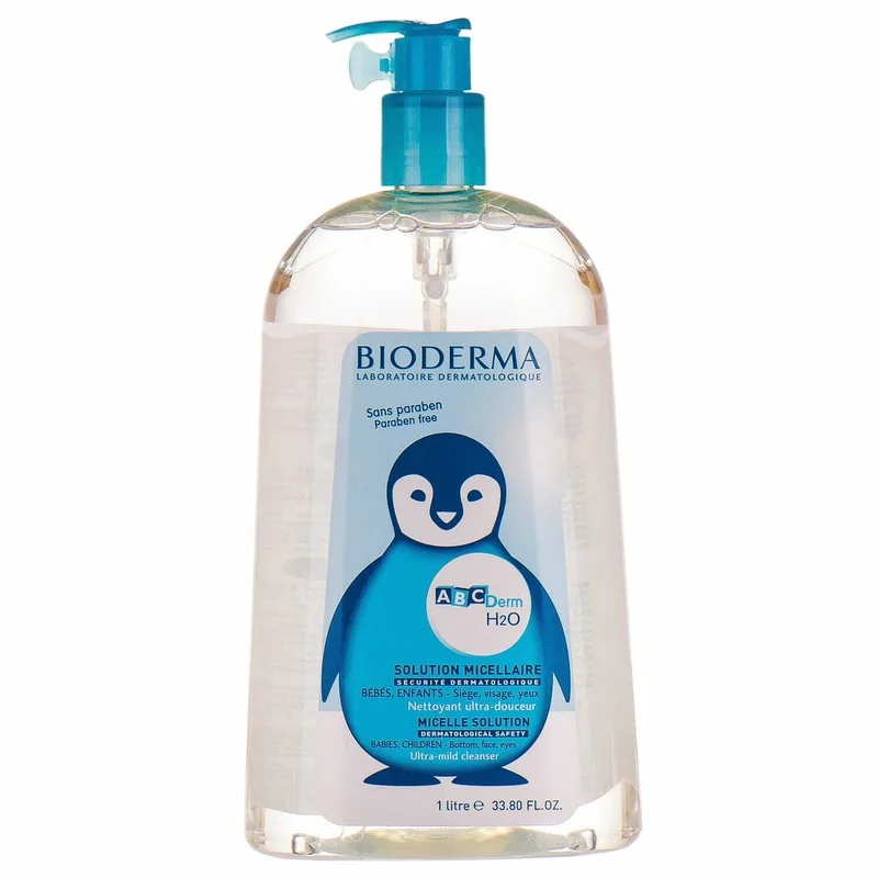 Розчин міцелярний BIODERMA (Біодерма) ABCDerm H2O (АБСдерм) дитячий очищуючий ультрам'якої дії 1000 мл