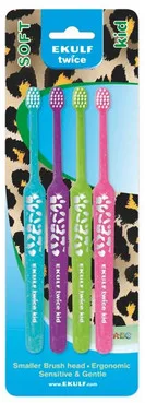 Набір зубних щіток Ekulf Twice Kid Set