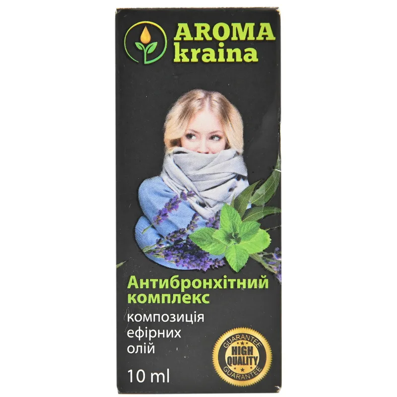 Композиція ефірних олій AROMA KRAINA (Арома країна) Антибронхітний комплекс 10 мл