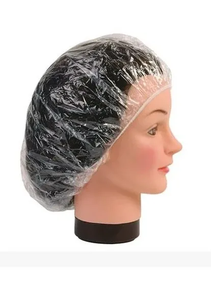 Шапочка для душу поліетиленова прозора CS-01 Beauty LUXURY (302727878)