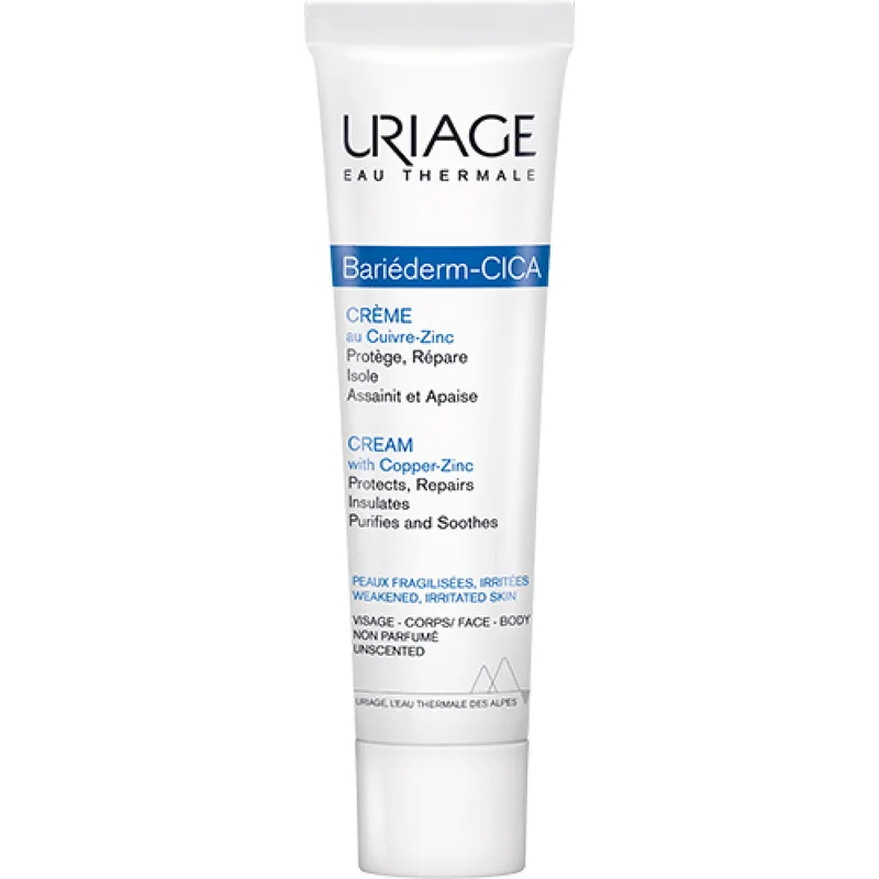 Відновлюючий цика-крем з Cu-Zn Uriage Bariederm Repairing Cica-Cream 40 мл