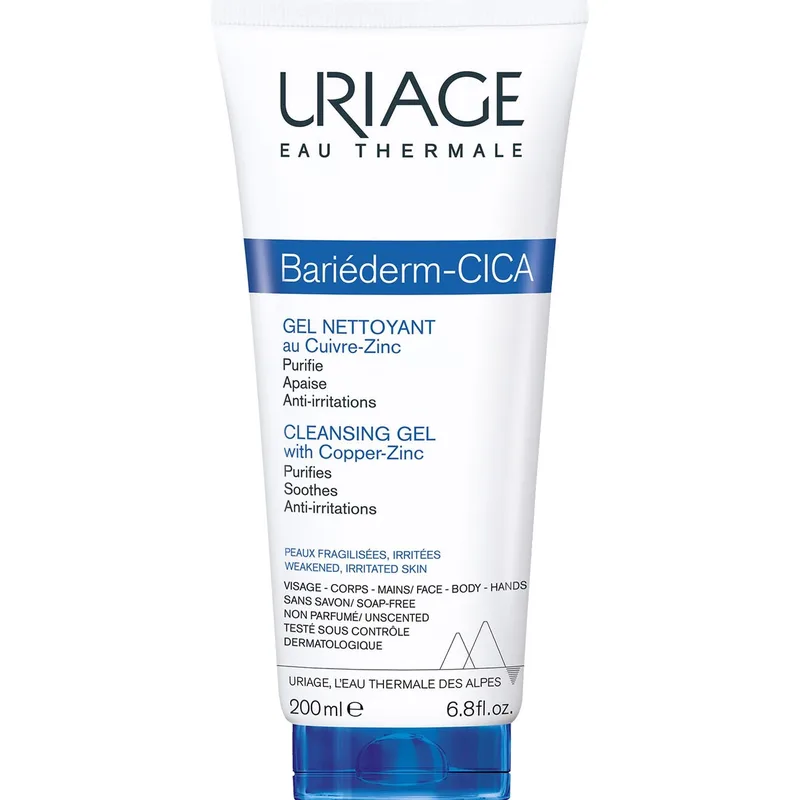 Очищаючий цика-гель для тіла Uriage Bariéderm Cleansing Cica-Gel Cu-Zn для сухої та атопічної шкіри, 200 мл
