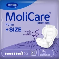 Прокладки анатомічної форми при нетриманні MoliCare® Premium Form +SIZE 8 крапель 20шт