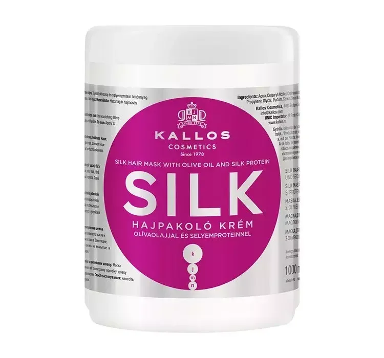 KALLOS KJMN МАСКА З ШОВКОМ SILK 1000 МЛ