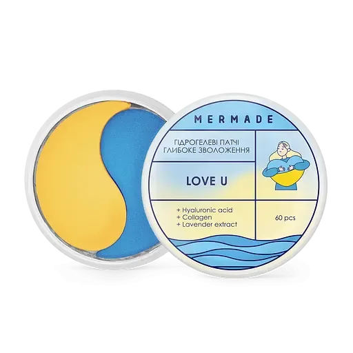 Лімітовані зволожуючі гідрогелеві патчі під очі Mermade Love U, 60 шт.