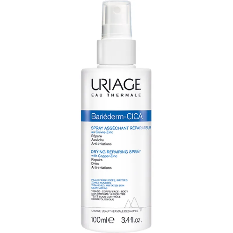Відновлювальний цика-спрей для тіла Uriage Bariéderm Drying Repairing Cu-Zn підсушуючий 100 мл
