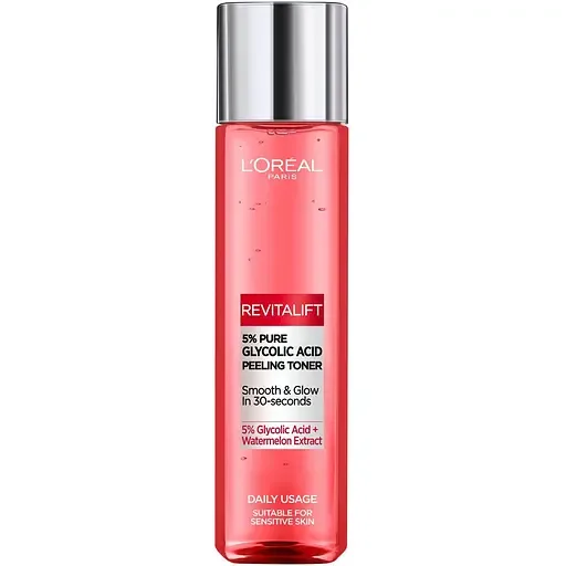 Пілінг-тонік L'Oreal Paris Revitalift для всіх типів шкіри обличчя, в тому числі для чутливої, 180 мл