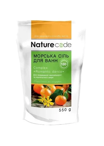 Морська сіль для ванн Romantic dance 550 г Nature Code (258524955)