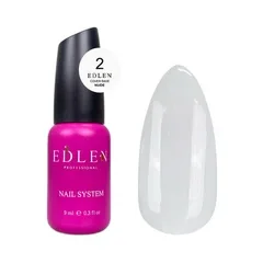 База каучукова для гель-лаку Edlen Professional Cover Base Nude 02 молочний напівпрозорий 9 мл