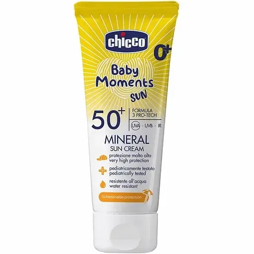 Chicco Baby Moments Sun сонцезахисний крем SPF 50+ для дітей від народження 75 мл