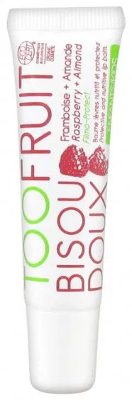 Toofruit Bisou Doux Lip Balm Raspberry Almond - Живильний бальзам для губ "Малина і мигдаль"