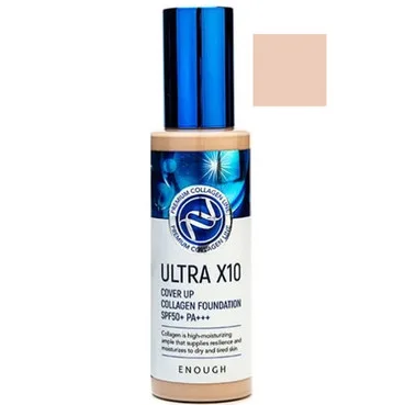 Тональна основа з колагеном Enough Ultra X10 Cover Up Collagen Foundation SPF50+/PA +++