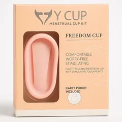 Менструальний диск Y CUP Freedom Premium — багаторазовий, анатомічна форма, медичний силікон, універсальний розмір