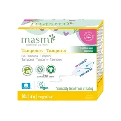 Органічні тампони Regular без аплікатору Masmi 18 шт 8432984000516