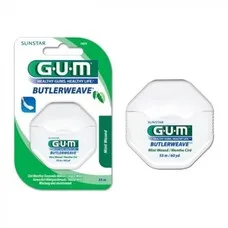 Зубна нитка GUM BUTLERWEAVE мятна вощена 55 м