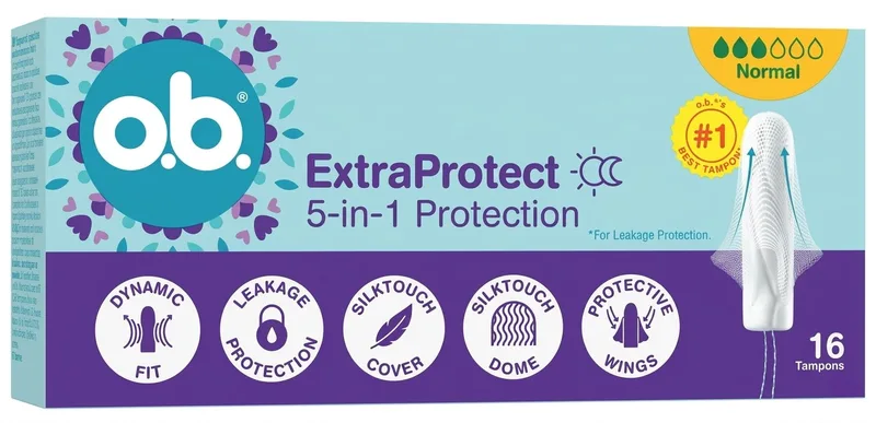 Тампони O.b. ExtraProtect Normal 5-in-1 Protection гігієнічні 16 шт.