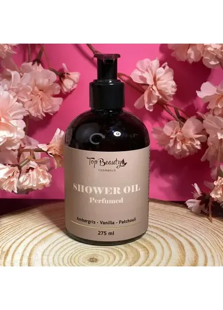 Парфумована олія для душу Shower Oil Rerfumed 275 мл - Амбра-Ваніль-Пачулі Top Beauty (407768501)