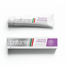 Зубна паста Brillante Sensitive Whitening профілактика карієсу 75мл