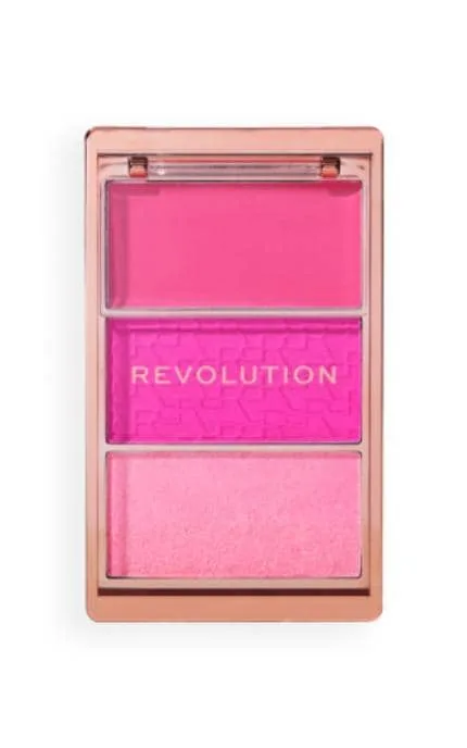 Палетка рум'ян Makeup Revolution Blush Icon Palette Hot Pink Flag 3 відтінки