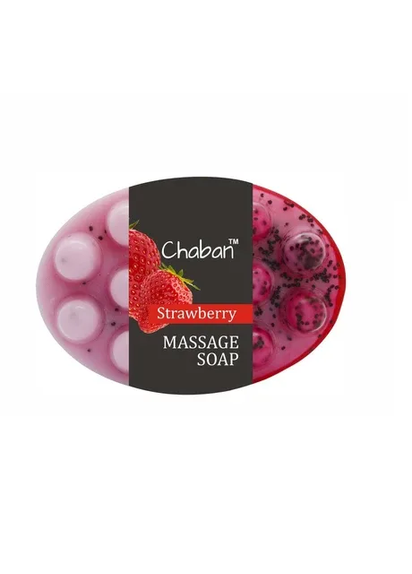 Антицелюлітне масажне мило Полуниця Chaban 100 г Chaban Natural Cosmetics (259366825)