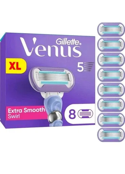 Змінні картриджі для гоління (леза касети) жіночі 8 касет Venus Deluxe Smooth Swirl (322931799)