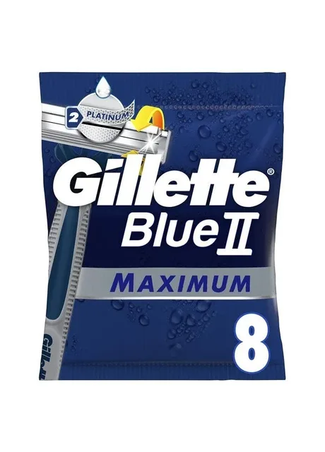 Одноразові бритви для гоління чоловічі BlueII Maximum 8 шт Gillette (366031634)