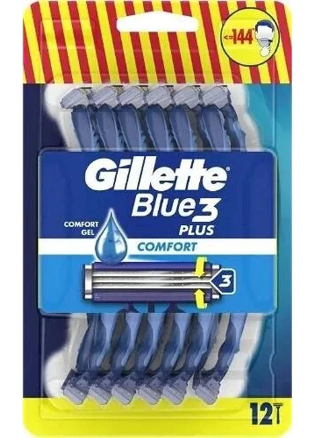 Станки для голения Blue 3 Plus Comfort 12шт. Gillette (325219972)