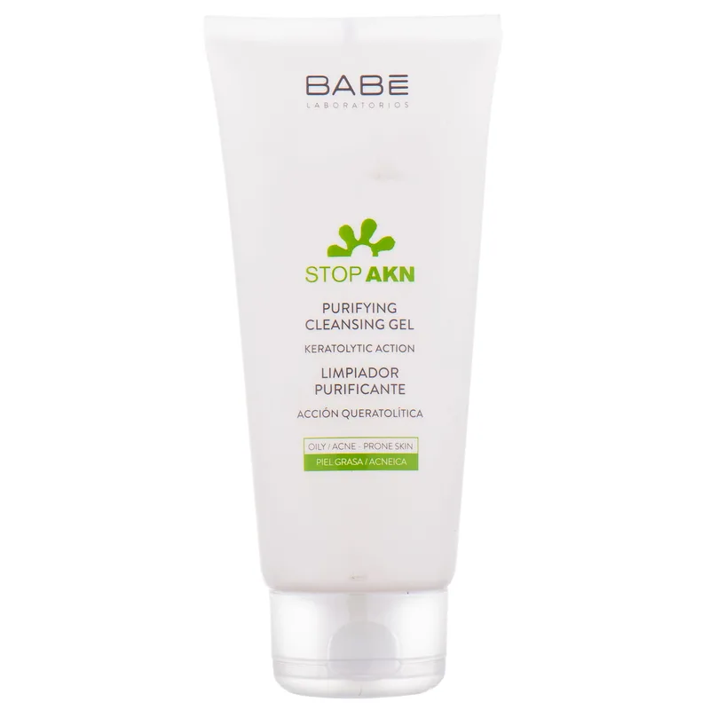 Гель для обличчя BABE LABORATORIOS (Бабе Лабораторіос) Stop Akn (Стоп Акн) очищуючий для жирної та проблемної шкіри 200 мл