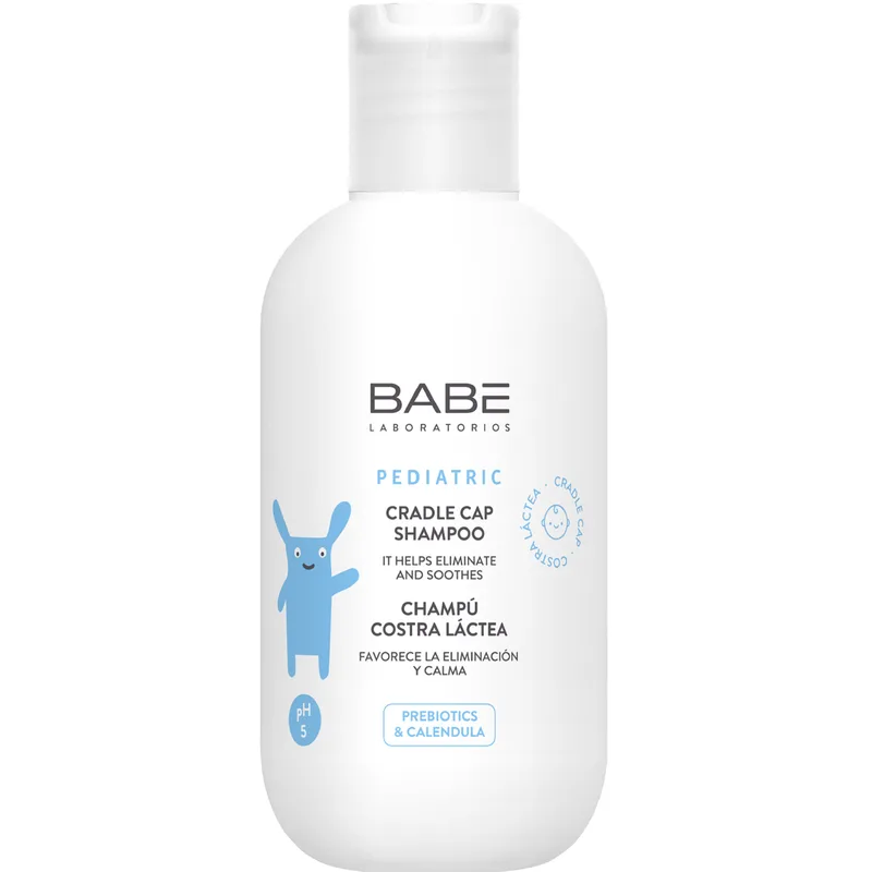 Детский шампунь для сухой кожи от себорейной корочки Babe Laboratorios Pediatric Cradle Cap Shampoo 200 мл