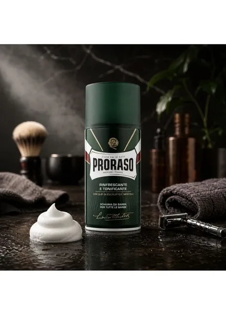 Піна для гоління Shaving Foam для чутливої шкіри густої бороди та освіжного ефекту Refresh Eucalyptus Proraso (402343667)