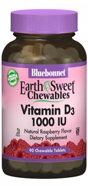 Вітамін D3 - Смак малини Bluebonnet Nutrition Vitamin D3