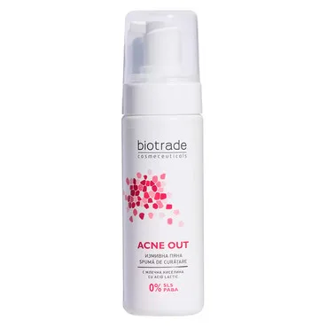 М'яка пінка з молочною кислотою для будь-якого типу шкіри Biotrade Acne Out Cleansing Face Foam