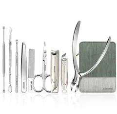 Набір для манікюру та педикюру makeup Manicure Set з нержавіючої сталі у сумці 9 предметів