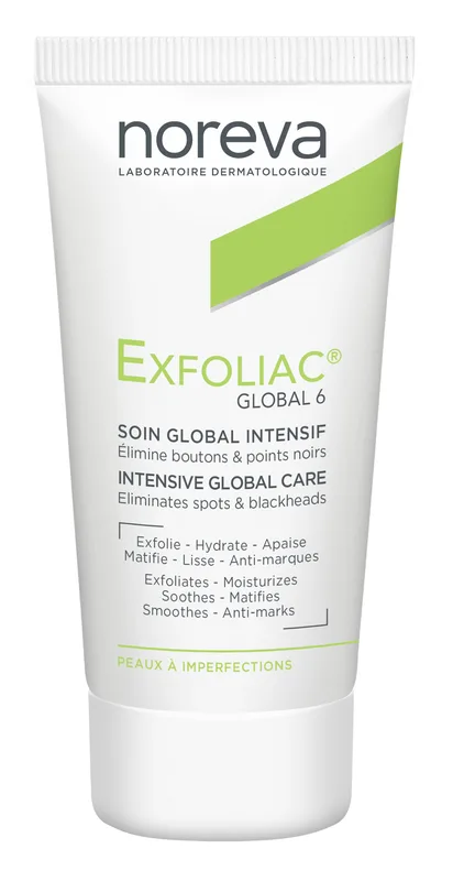 Гель Noreva (Норева) Exfoliac Global 6 для проблемної шкіри обличчя 30 мл