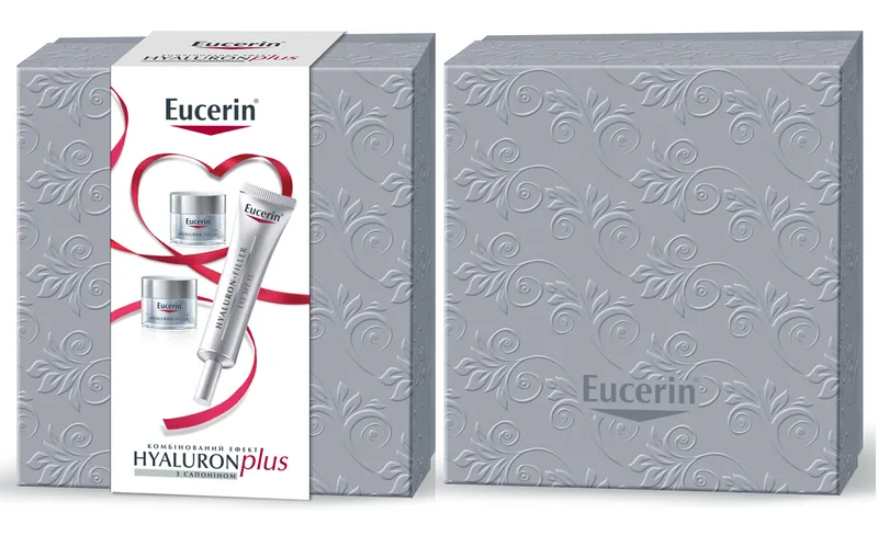 Набір Eucerin (Юцерін) Hyaluron-Filler (Крем проти зморшок для шкіри навколо очей SPF15 15 мл + Нічний крем 2 шт 5 мл + 5 мл)