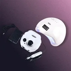 Набір UV/LED-лампа SUN 5 48W + фрезер для манікюру DM-202, 65 Вт, 45 000 об/хв