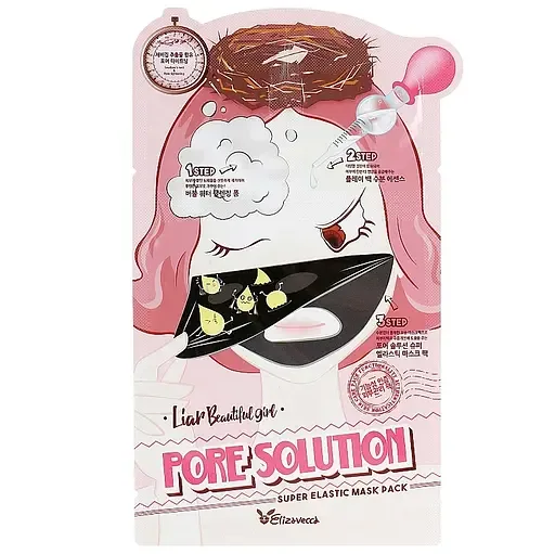 Тканинна маска для обличчя Elizavecca 3-STEP Pore Solution Super Elastic Mask, 1 шт.