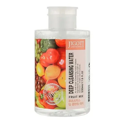 Рідина для зняття макіяжу Jigott Fruit Mix Deep Cleansing Water Фруктовий мікс, 530 мл