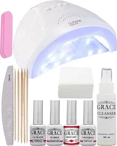 Набір для покриття нігтів гель-лаком Старт + лампа SUN one UV/LED 48W White