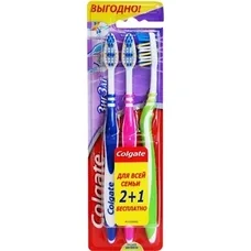 Зубна щітка Colgate зиг заг середня 2+1