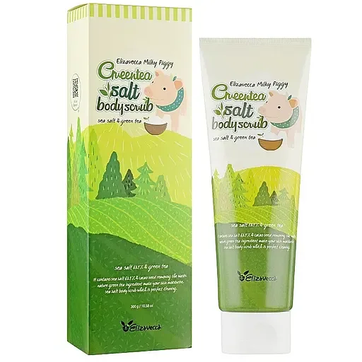 Скраб для тіла Elizavecca Greentea Salt Body Scrub Морська сіль та Зелений чай 300 г