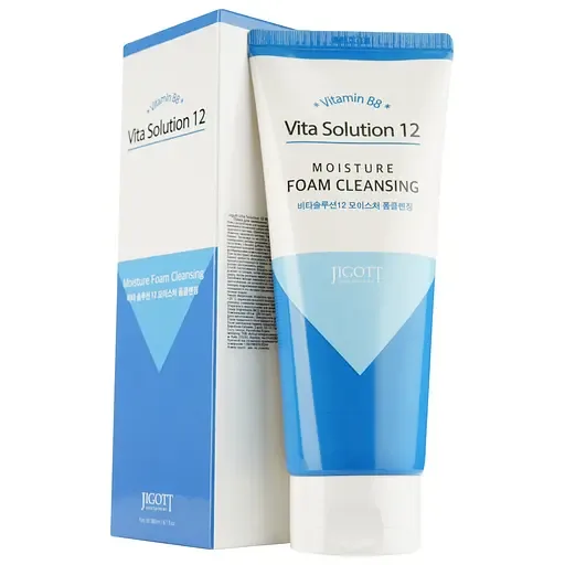 Пінка для вмивання Jigott Vita Solution 12 Moisture Foam Cleansing Зволожуюча, 180 мл