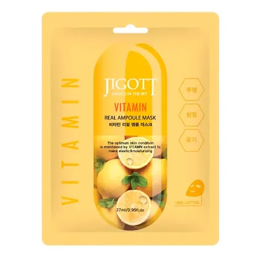 Тканинна маска для обличчя Jigott Real Ampoule Mask Vitamin Вітамін, 27 мл