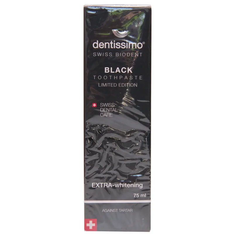 Зубна паста DENTISSIMO (Дентиссімо) Extra Whitening Black проти зубного налоьту та камню 75 мл