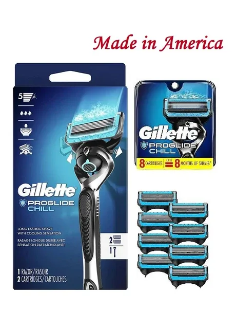 Бритва чоловіча ProGlide Chill 1 станок 10 картриджей Gillette (278773528)