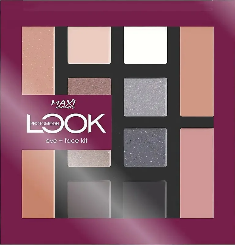 Палетка для очей та обличчя Maxi Color LOOK Photomodel Eye & Face Kit тон 2, 16.8 г
